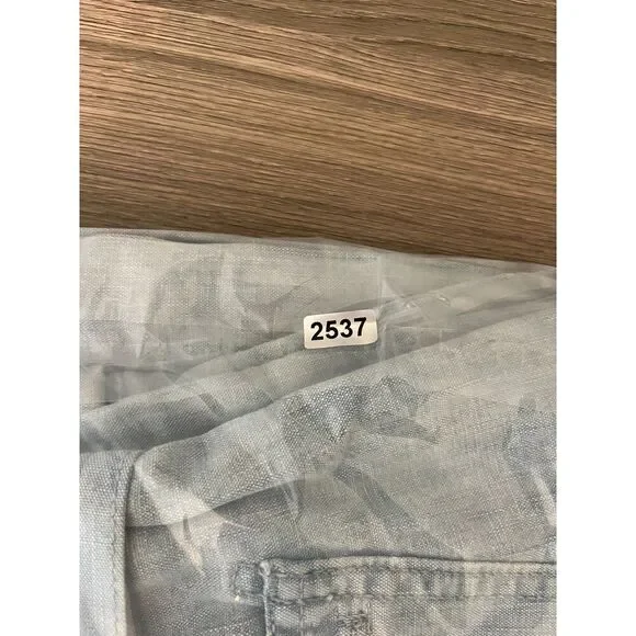 Habitual Los Angeles Wide Leg Linen Blend Belted Blue Denim Jeans 29X22.5 NWT* - Picture 6 of 16